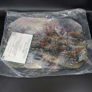 Thomas Kinkade Lamplight Bridge Placemats Set 2 NEW Sealed 12x17